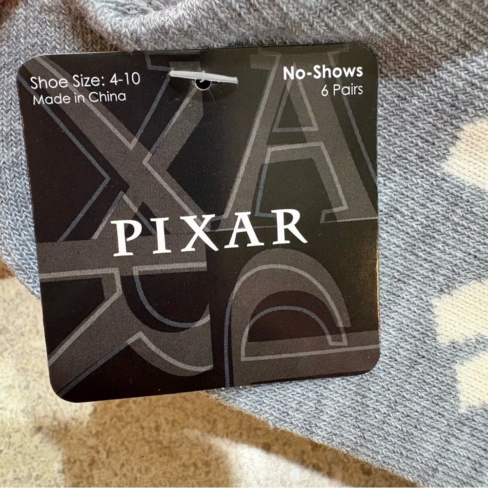 Disney Pixar No-Show Socks Four Packs of Six Socks Women’s Shoe Size 4-10